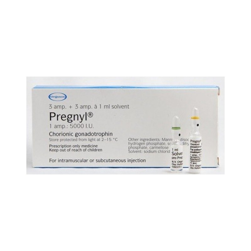 HCG (Gonadotrophine chorionique humaine) Organon, 15000 UI