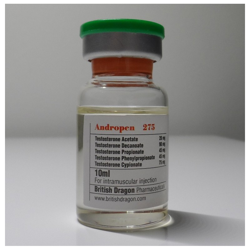Andropen 275 (mezcla de testosterona), 275 mg / 1 ml, 10 ml, British Dragon